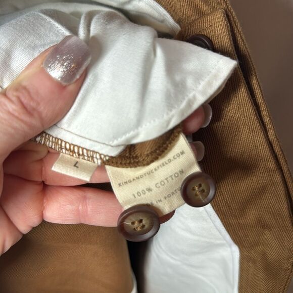 King & Tuckfield 100% Cotton High Waisted Bermuda Shorts. Size Large. - Picture 10 of 11